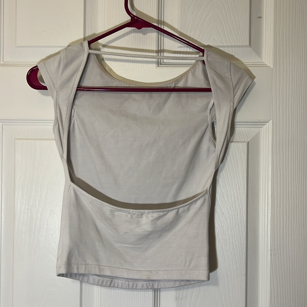white backless top - Picture 2 of 3